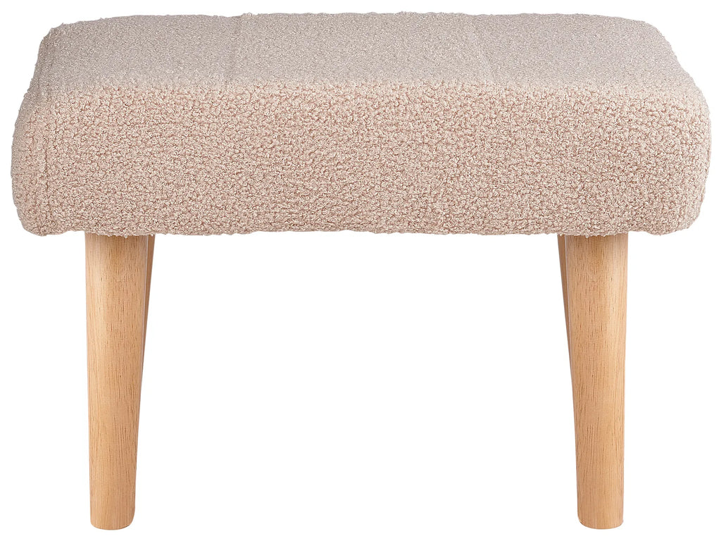 Footstool TAKOMA Boucle Light Beige