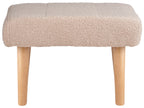 Footstool TAKOMA Boucle Light Beige