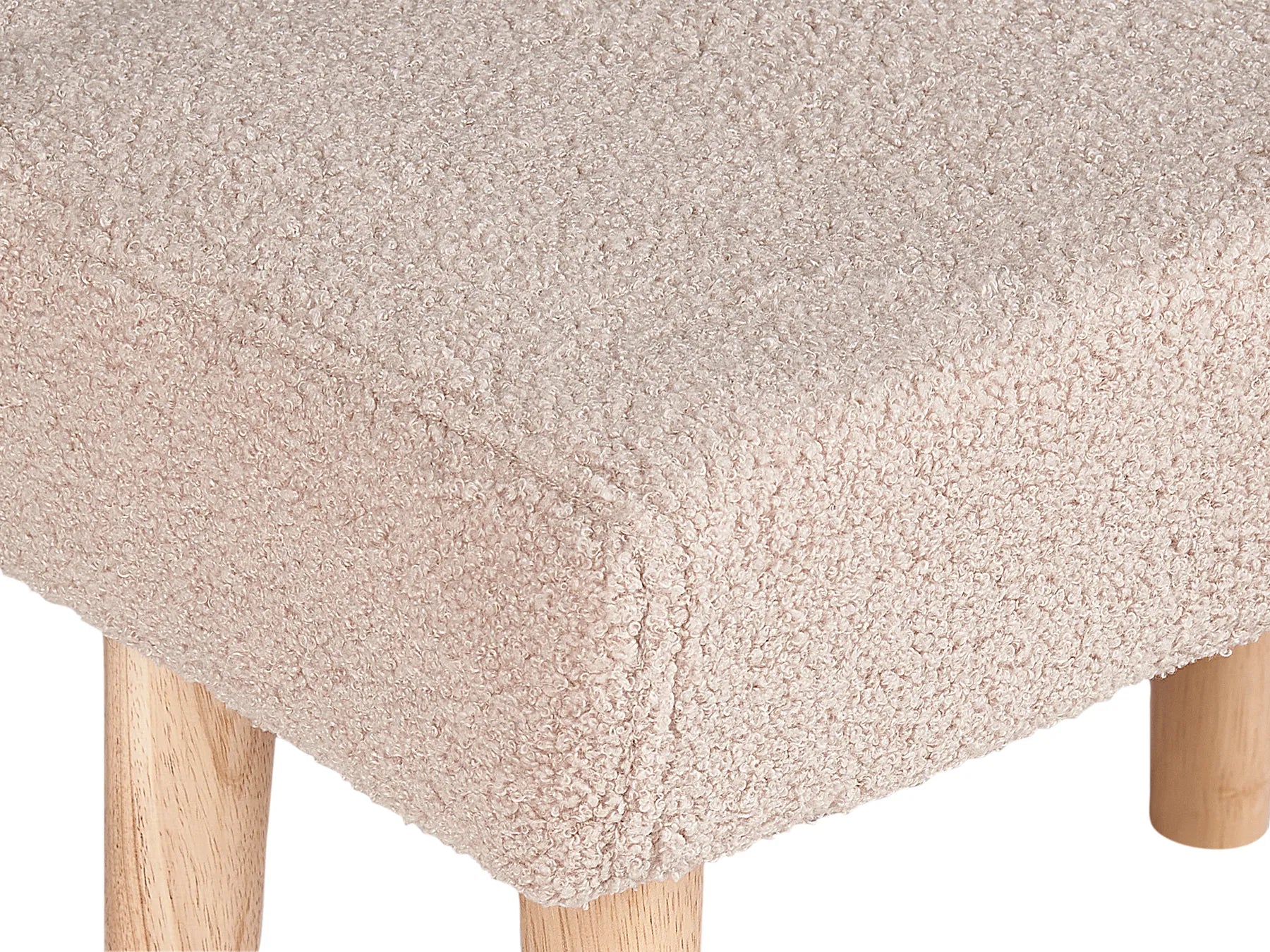 Footstool TAKOMA Boucle Light Beige