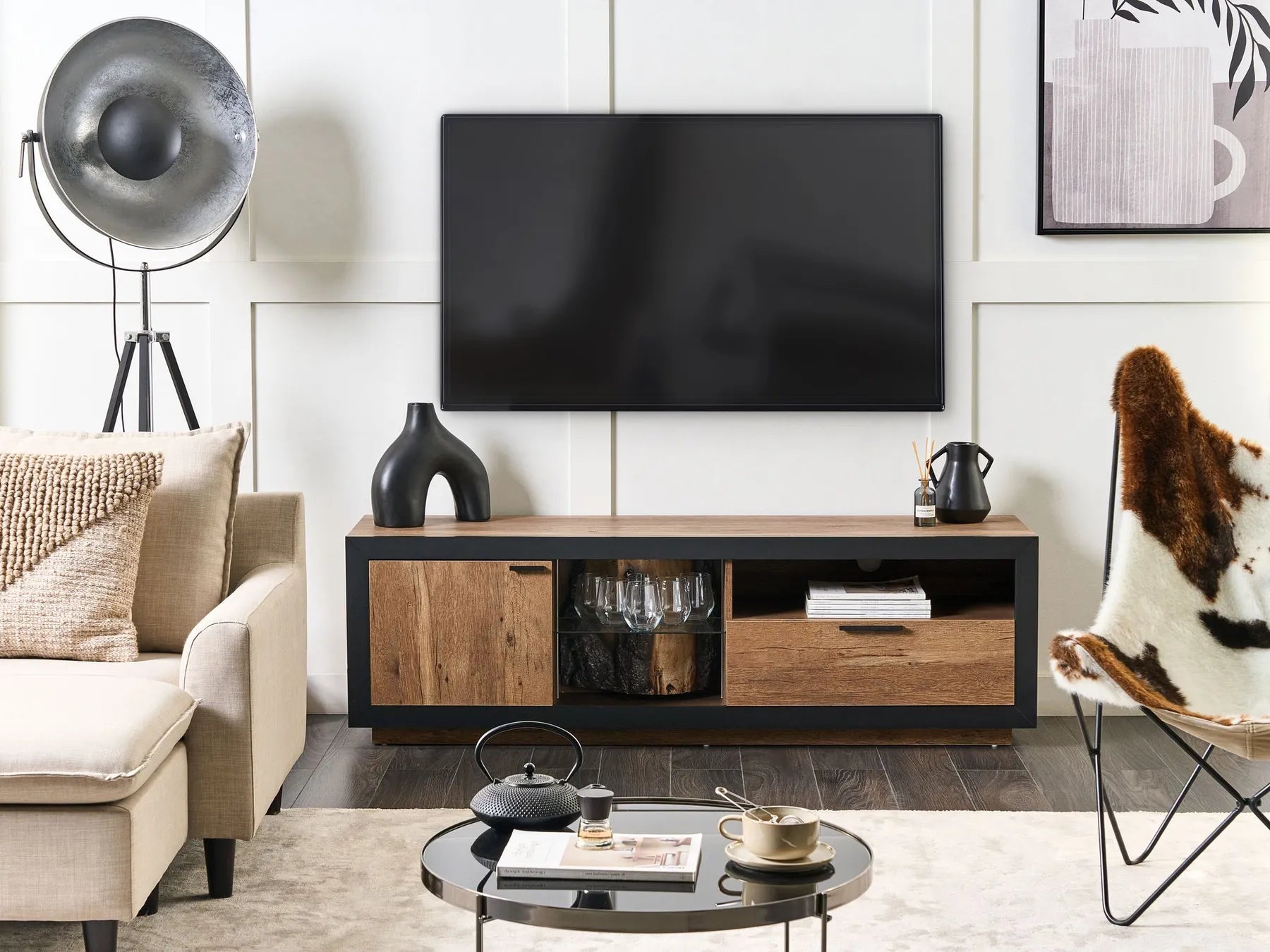TV Stand MARANA Brown/ Black