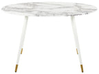 Dining Table GUTIERE White Marble 120 cm 70 cm