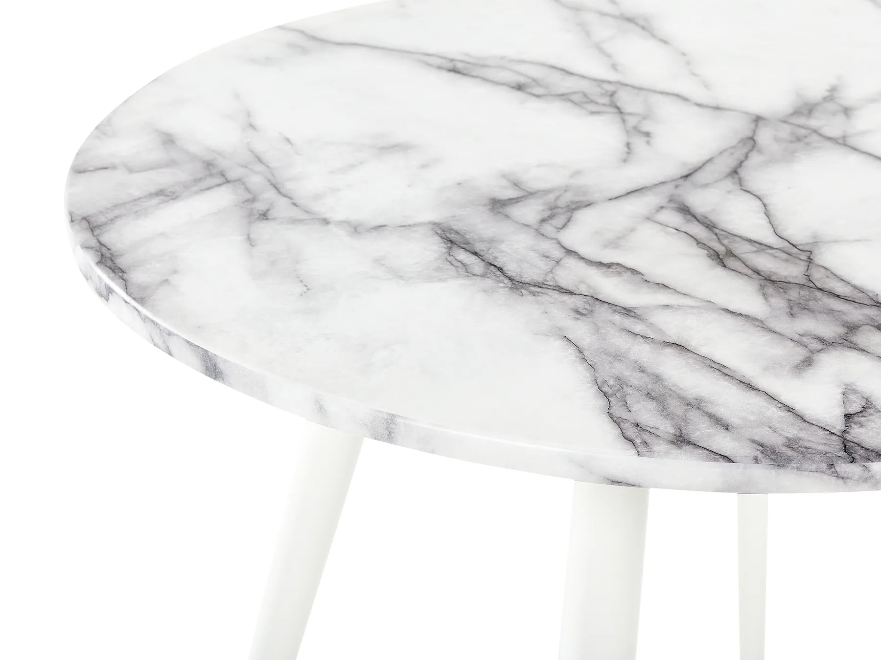 Dining Table GUTIERE White Marble 80 cm 80 cm