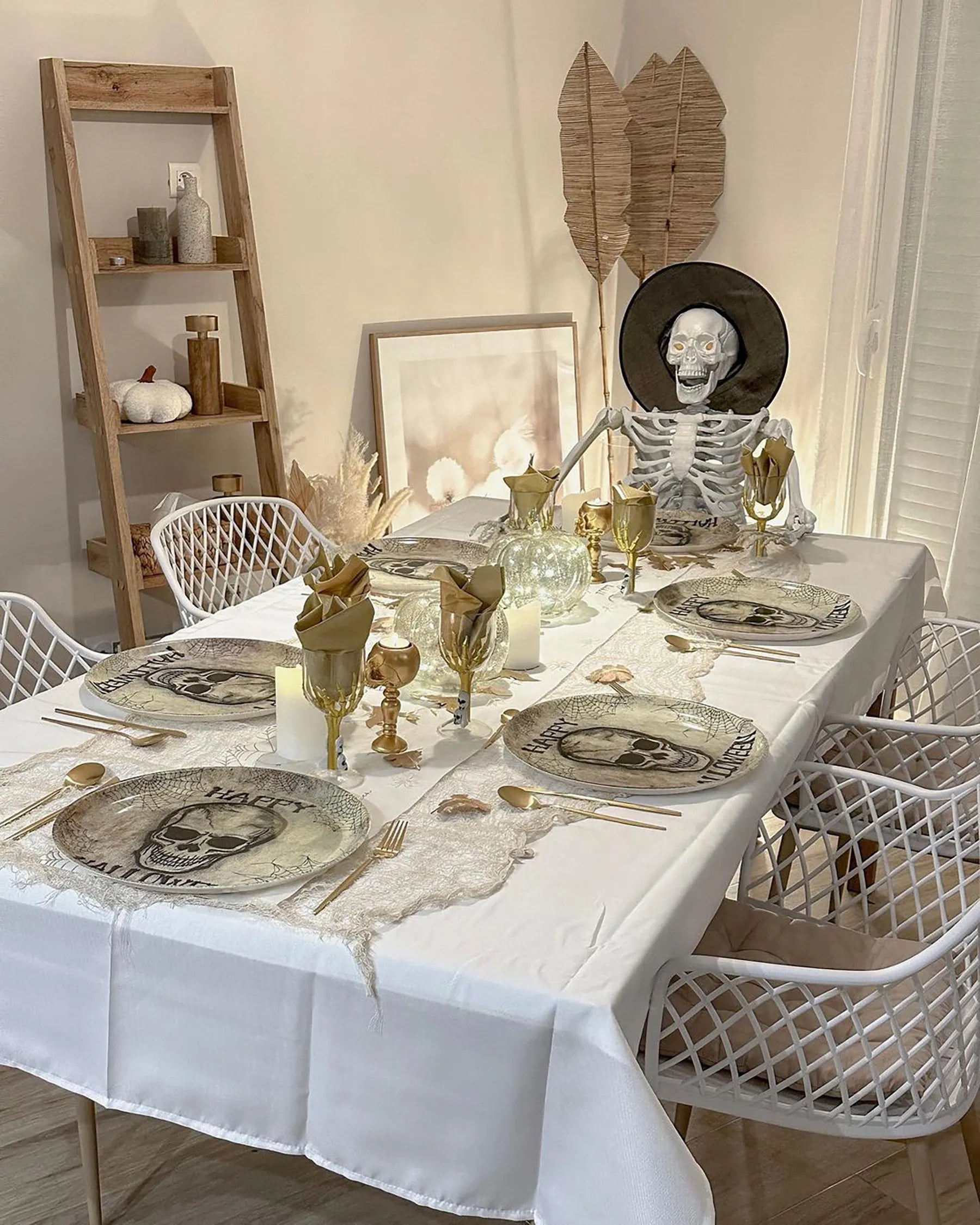 5 Tier Shelving Unit MOBILE DUO 169 cm Light Brown