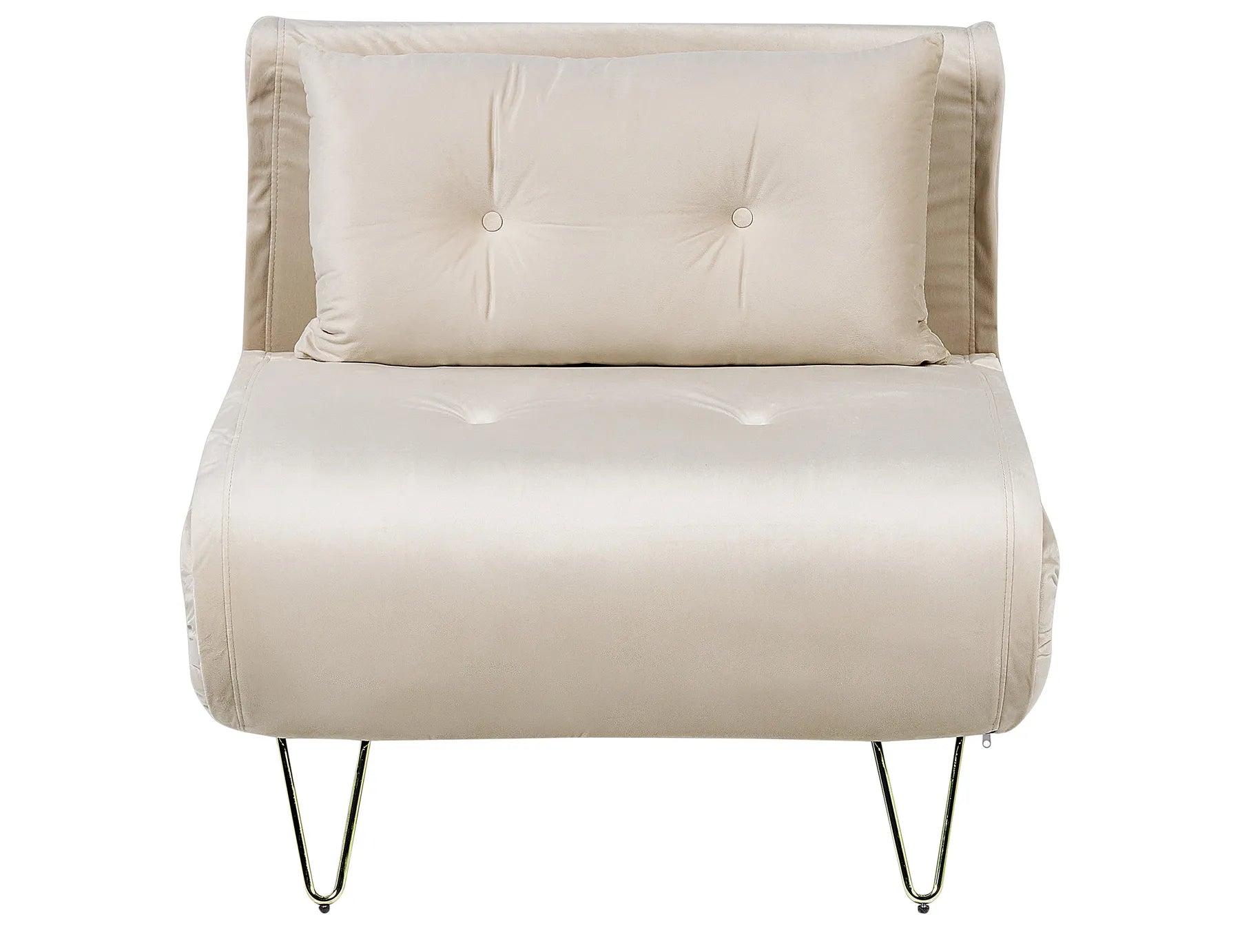 Single Sofa Bed VESTFOLD Velvet Beige