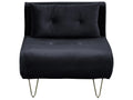 Single Sofa Bed VESTFOLD Velvet Black