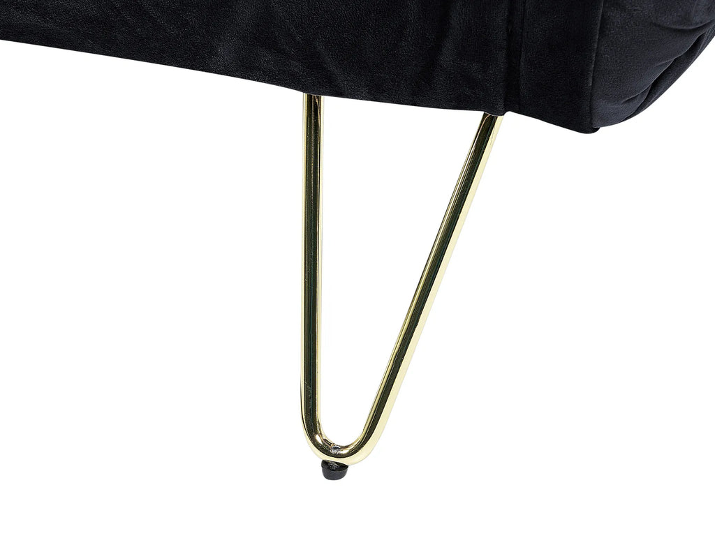 Single Sofa Bed VESTFOLD Velvet Black