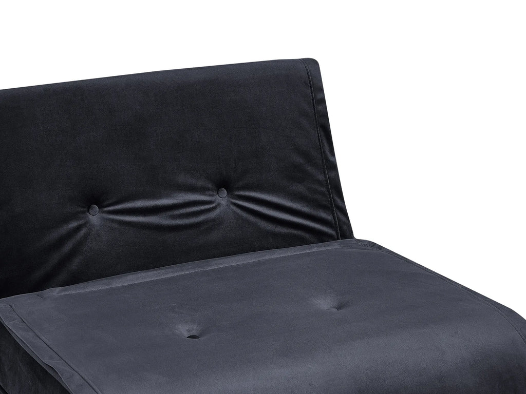 Single Sofa Bed VESTFOLD Velvet Black