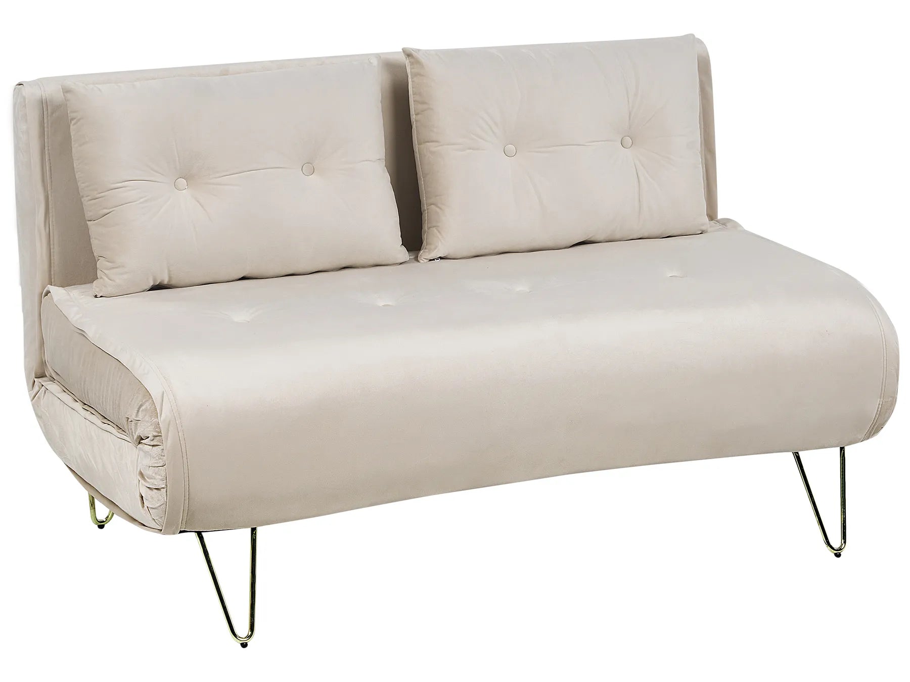 Living Room Set 3 Seater VESTFOLD Velvet Beige