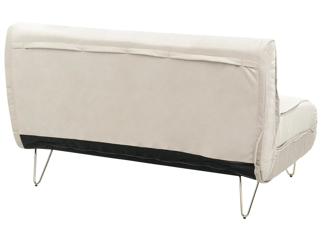 Living Room Set 3 Seater VESTFOLD Velvet Beige