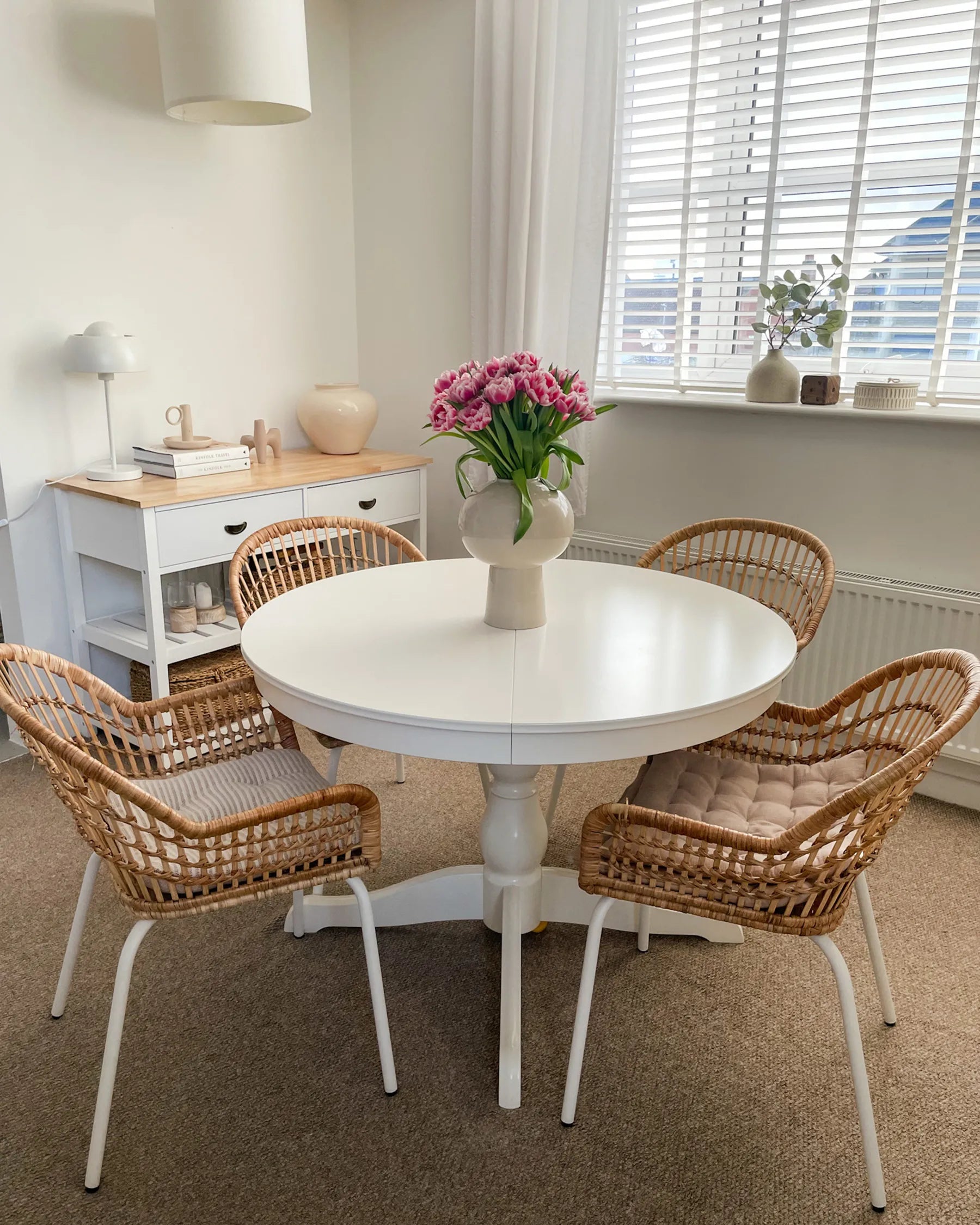 Kitchen Trolley NAVARINO Wood White