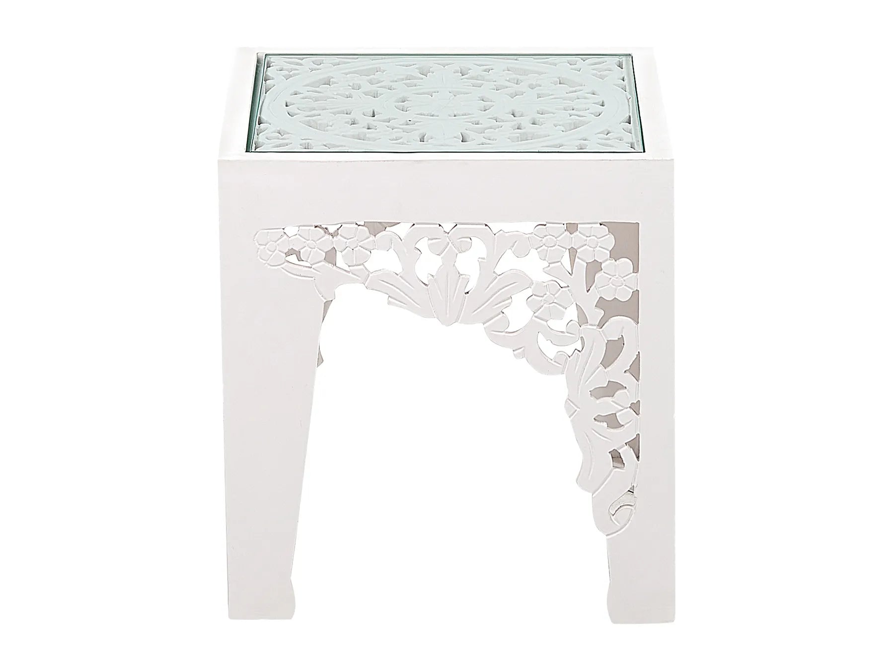 Set of 2 Side Tables AMADPUR White