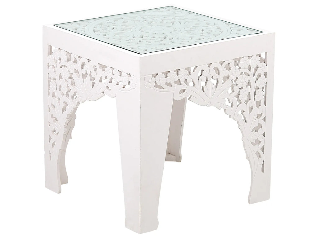 Set of 2 Side Tables AMADPUR White
