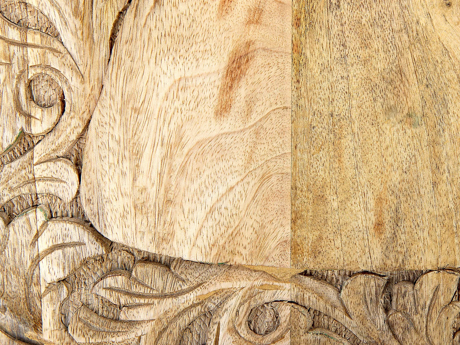 Set of 2 Side Tables SAORA Mango Wood Light Brown