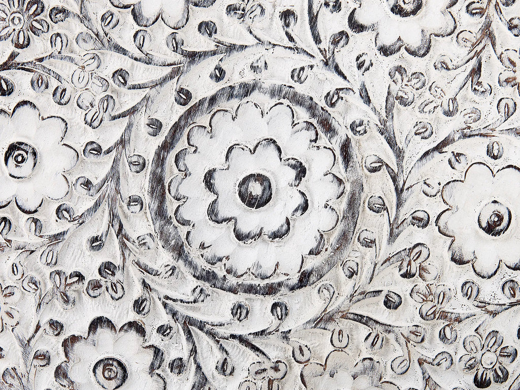 Set of 2 Side Tables BARJU Mango Wood White