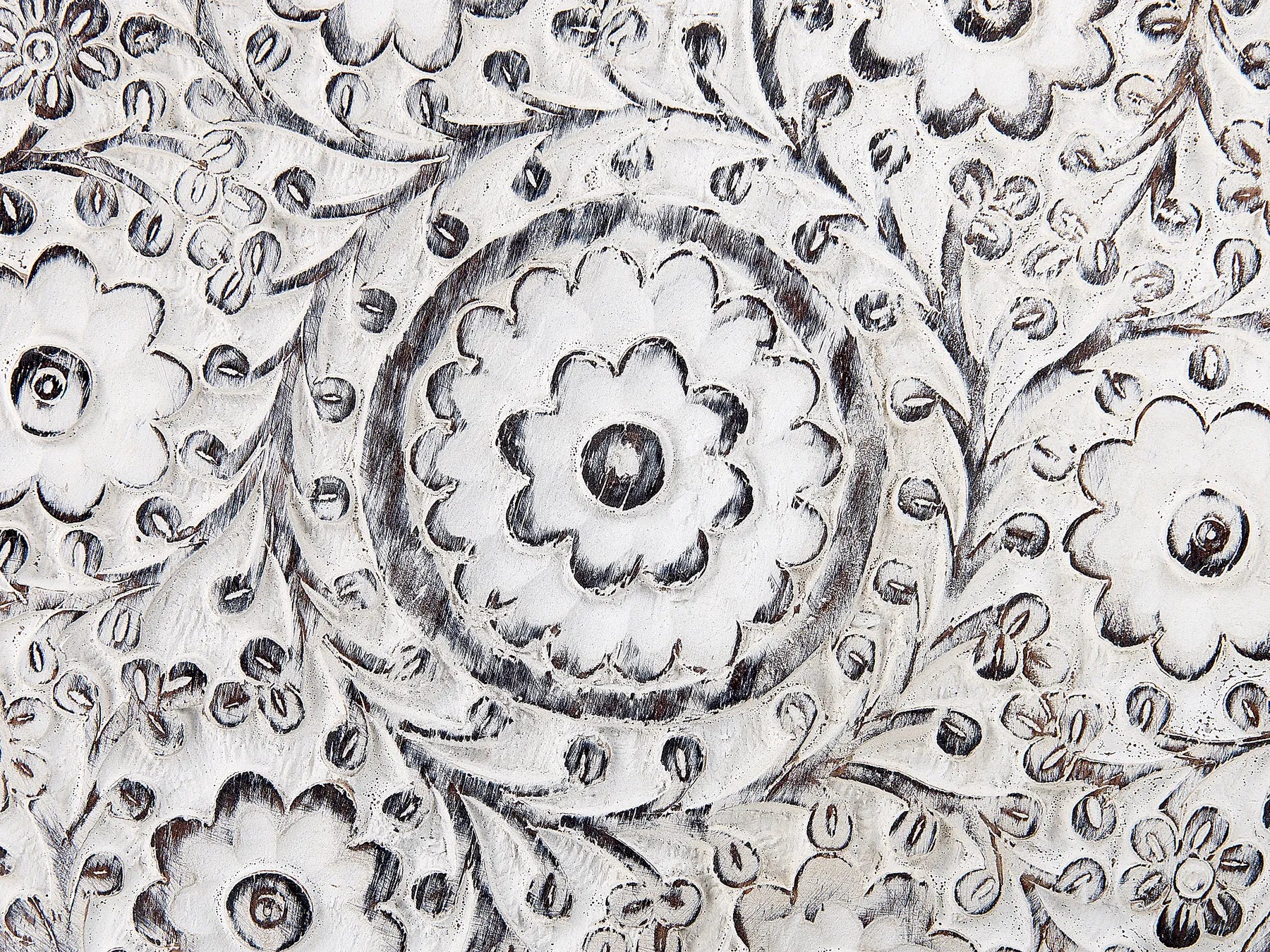 Set of 2 Side Tables BARJU Mango Wood White