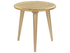 Set of 2 Side Tables NARRA Mango Wood Gold