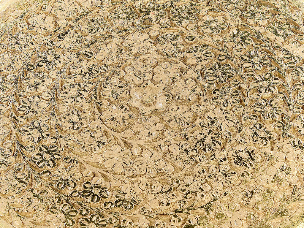 Set of 2 Side Tables NARRA Mango Wood Gold