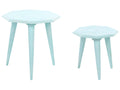 Set of 2 Side Tables KANRI Light Blue