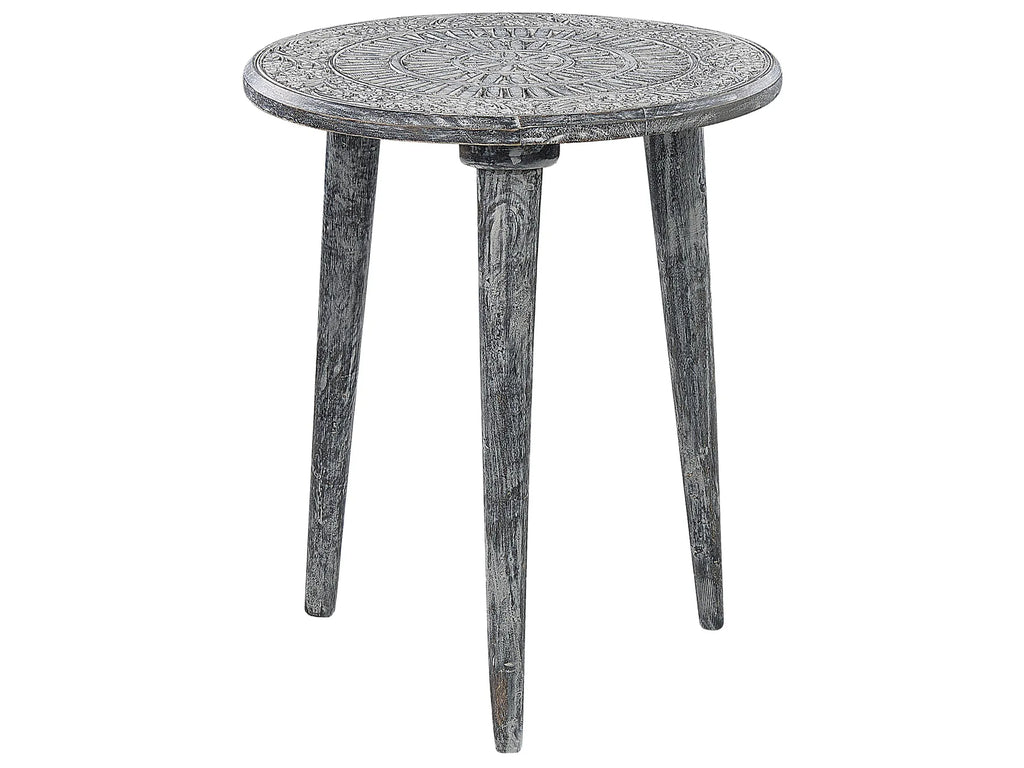 Set of 2 Side Tables JATRA Mango Wood Grey