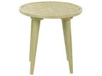 Set of 2 Side Tables MAHARO Mango Wood Light Green