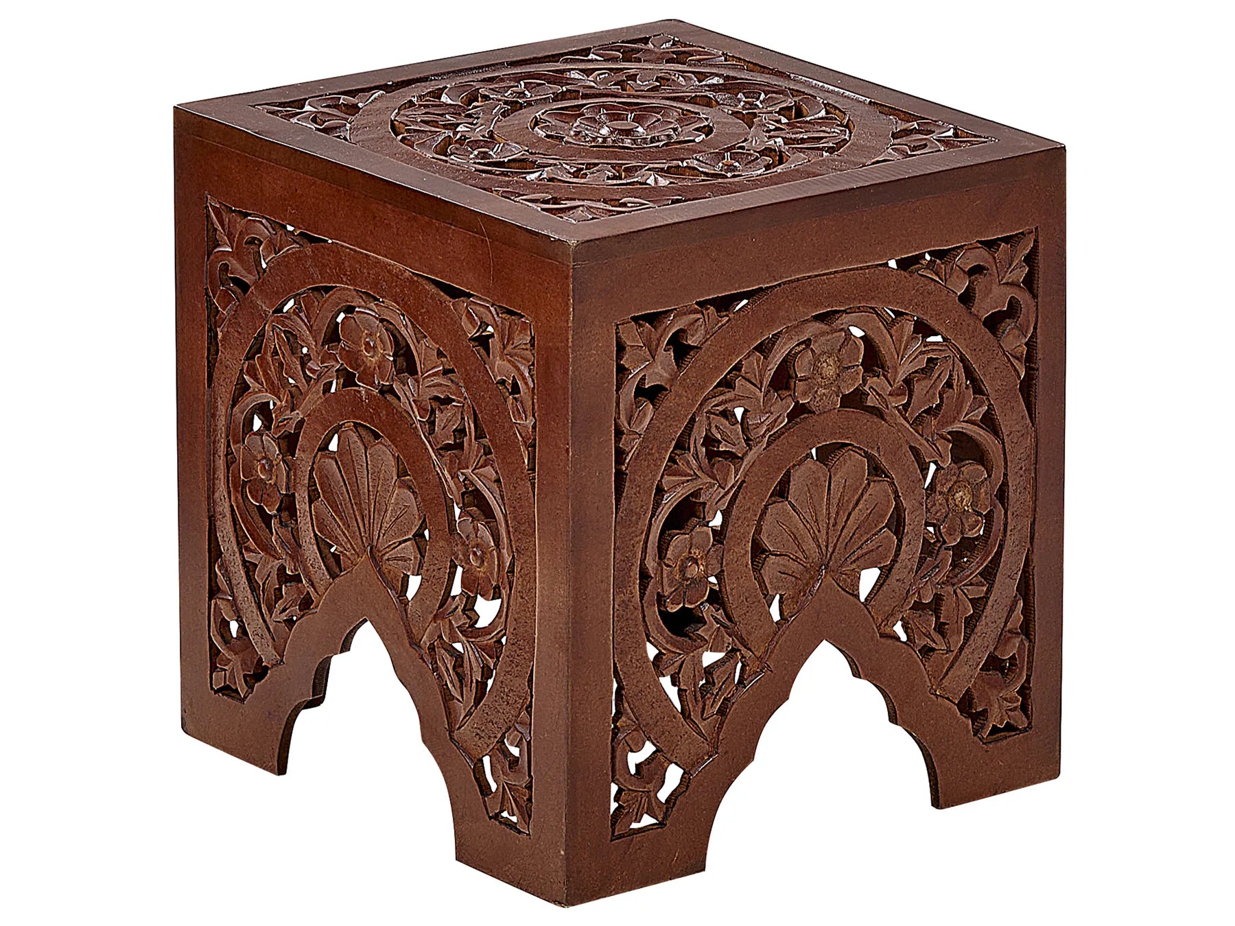 Set of 2 Side Tables SHUKUR Dark Brown