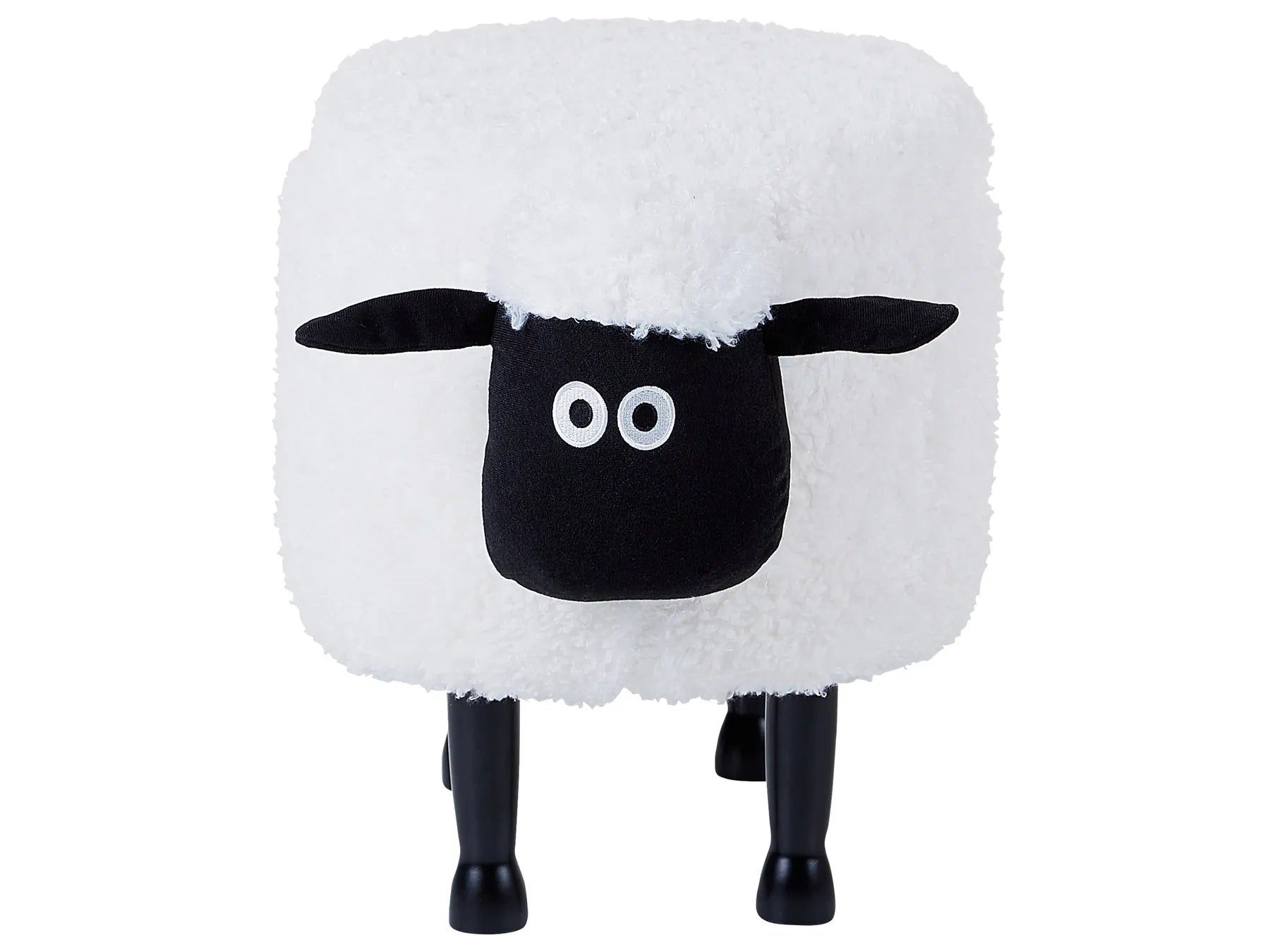 Storage Animal Stool SHEEP Fabric White