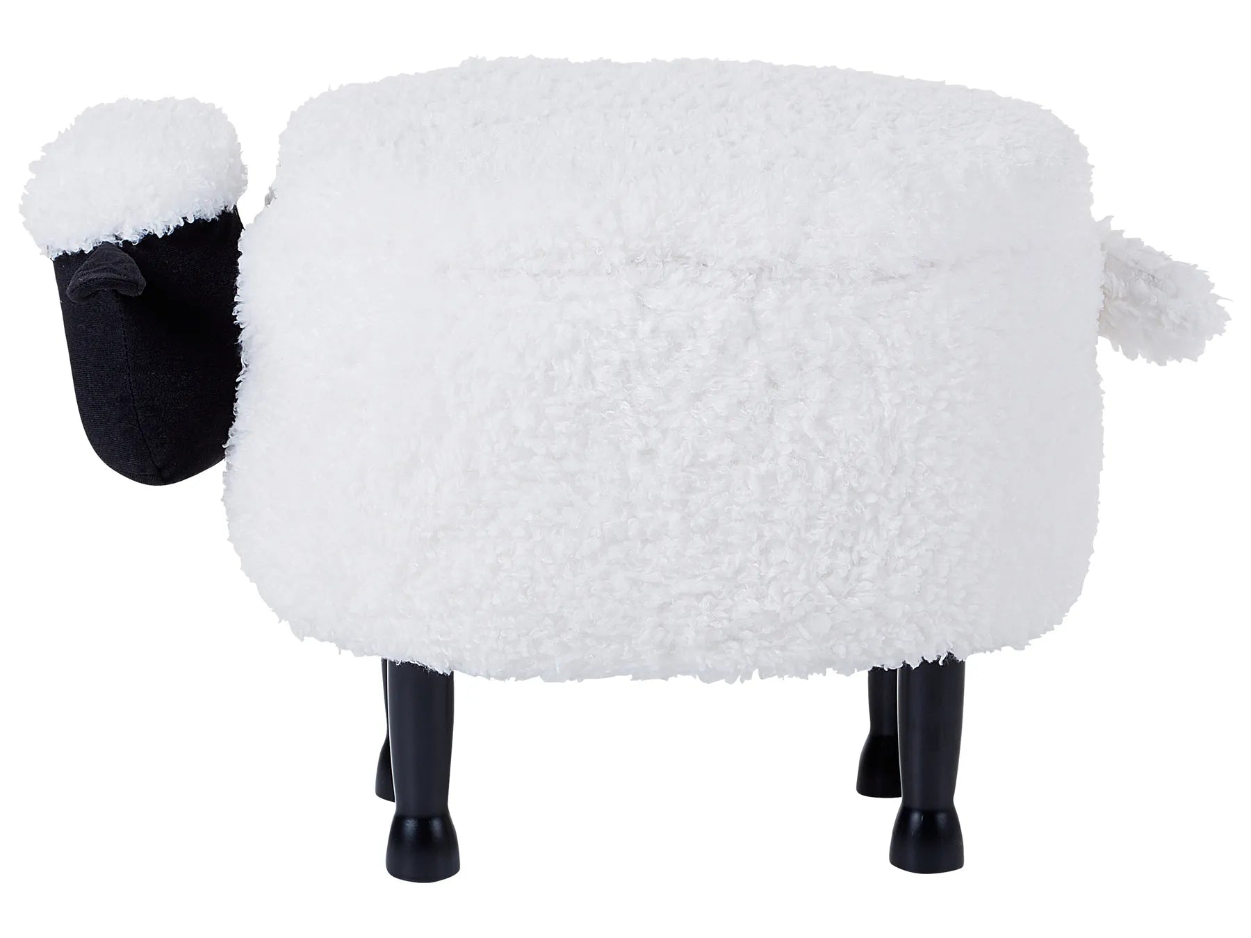 Storage Animal Stool SHEEP Fabric White