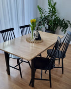 Dining Table HOUSTON Brown/ Black 120 cm 75 cm Wood