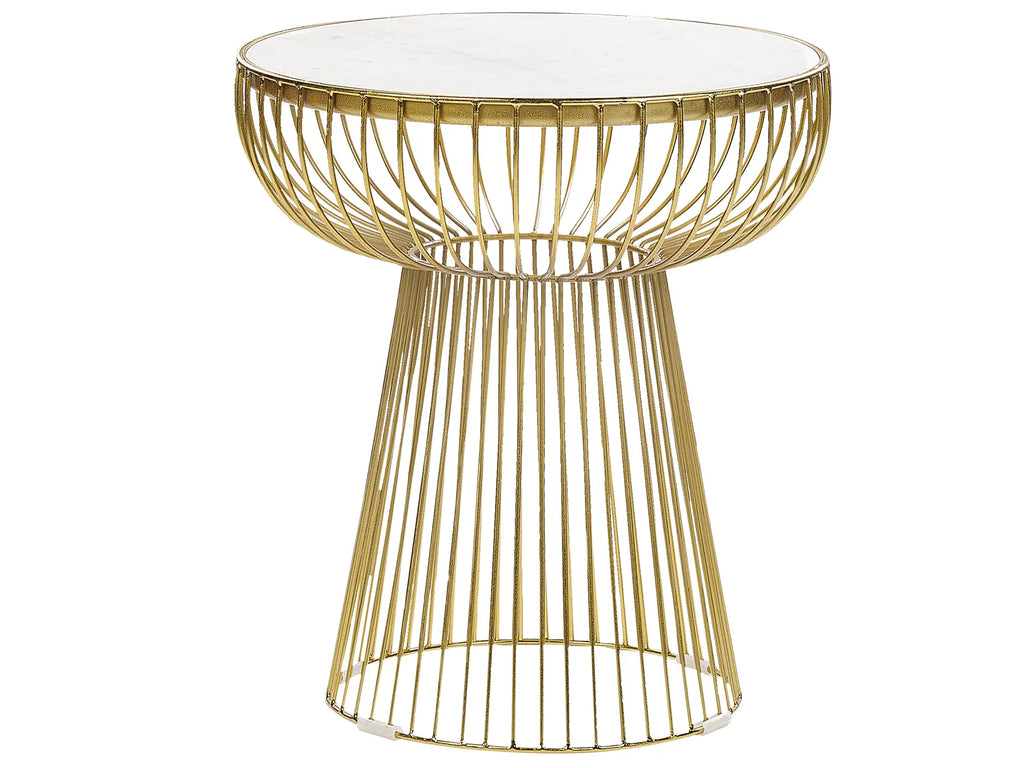 Side Table CHEYNES Marble Gold