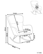 Rocking Chair ANASET Boucle White
