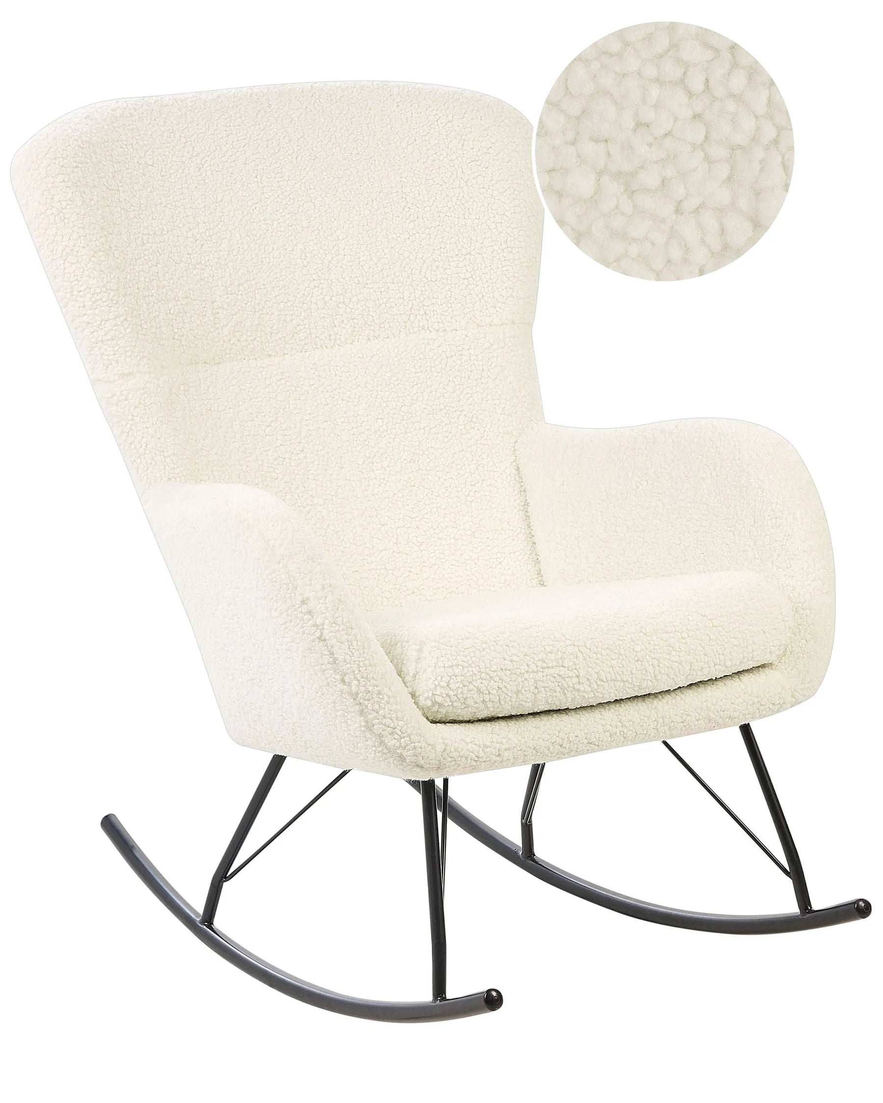 Rocking Chair ANASET Boucle Light Beige