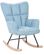 Rocking Chair OULU Fabric Light Blue