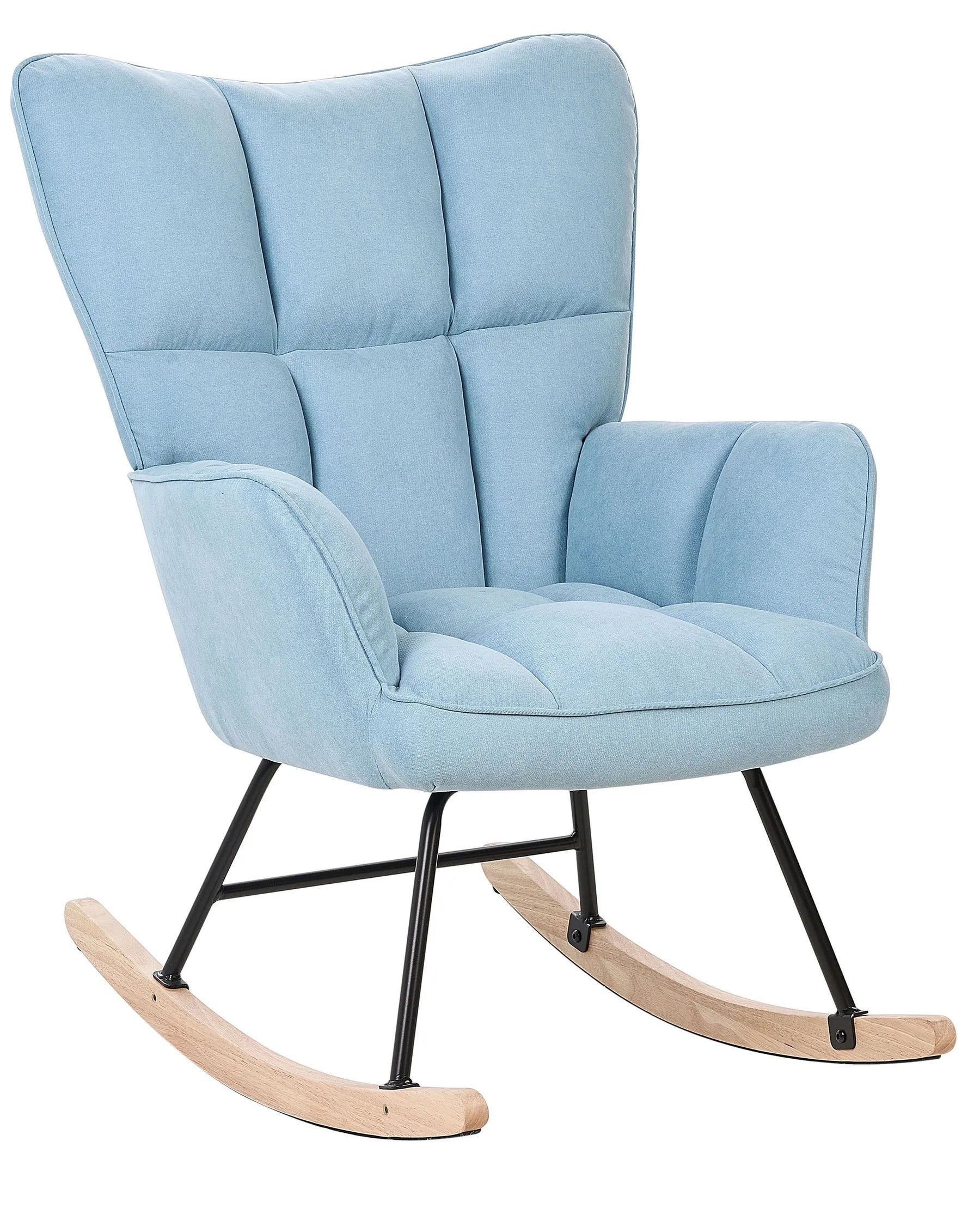Rocking Chair OULU Fabric Light Blue