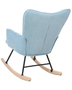 Rocking Chair OULU Fabric Light Blue