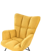 Rocking Chair OULU Fabric Yellow