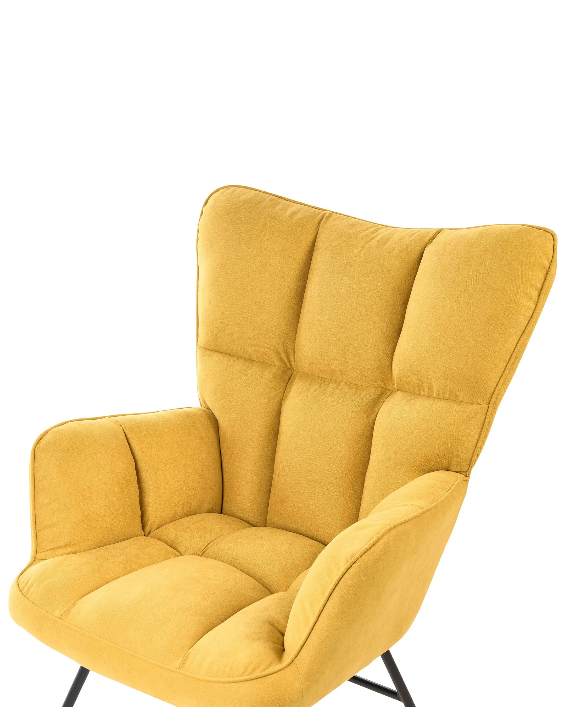Rocking Chair OULU Fabric Yellow