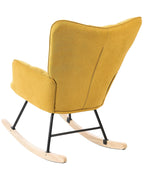 Rocking Chair OULU Fabric Yellow