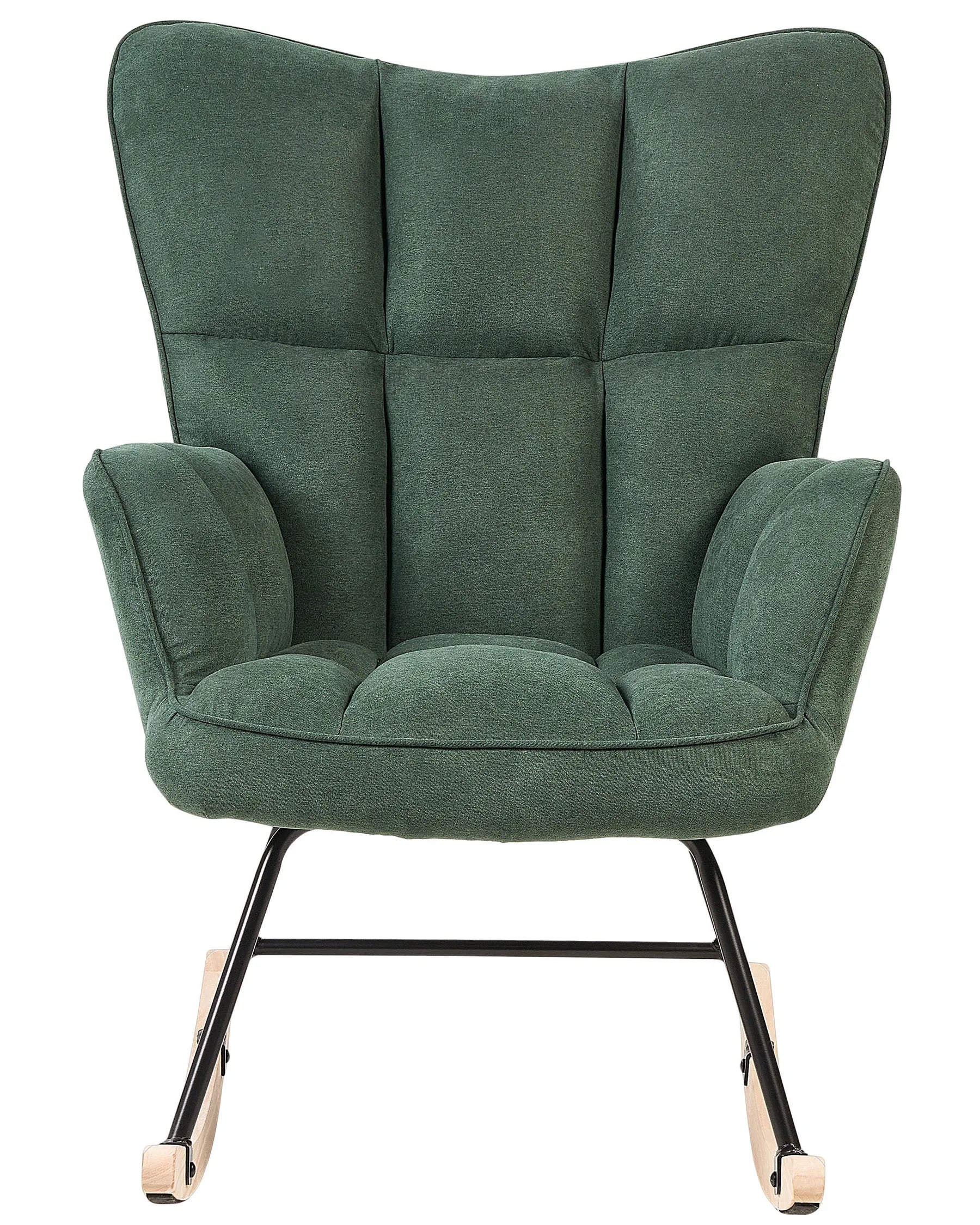 Rocking Chair OULU Fabric Emerald Green