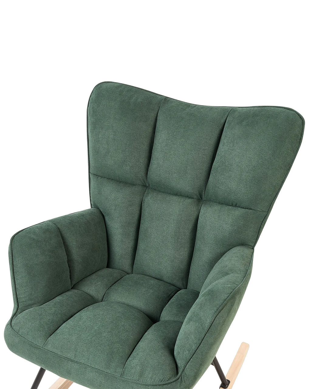 Rocking Chair OULU Fabric Emerald Green