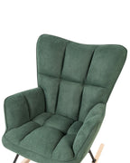 Rocking Chair OULU Fabric Emerald Green