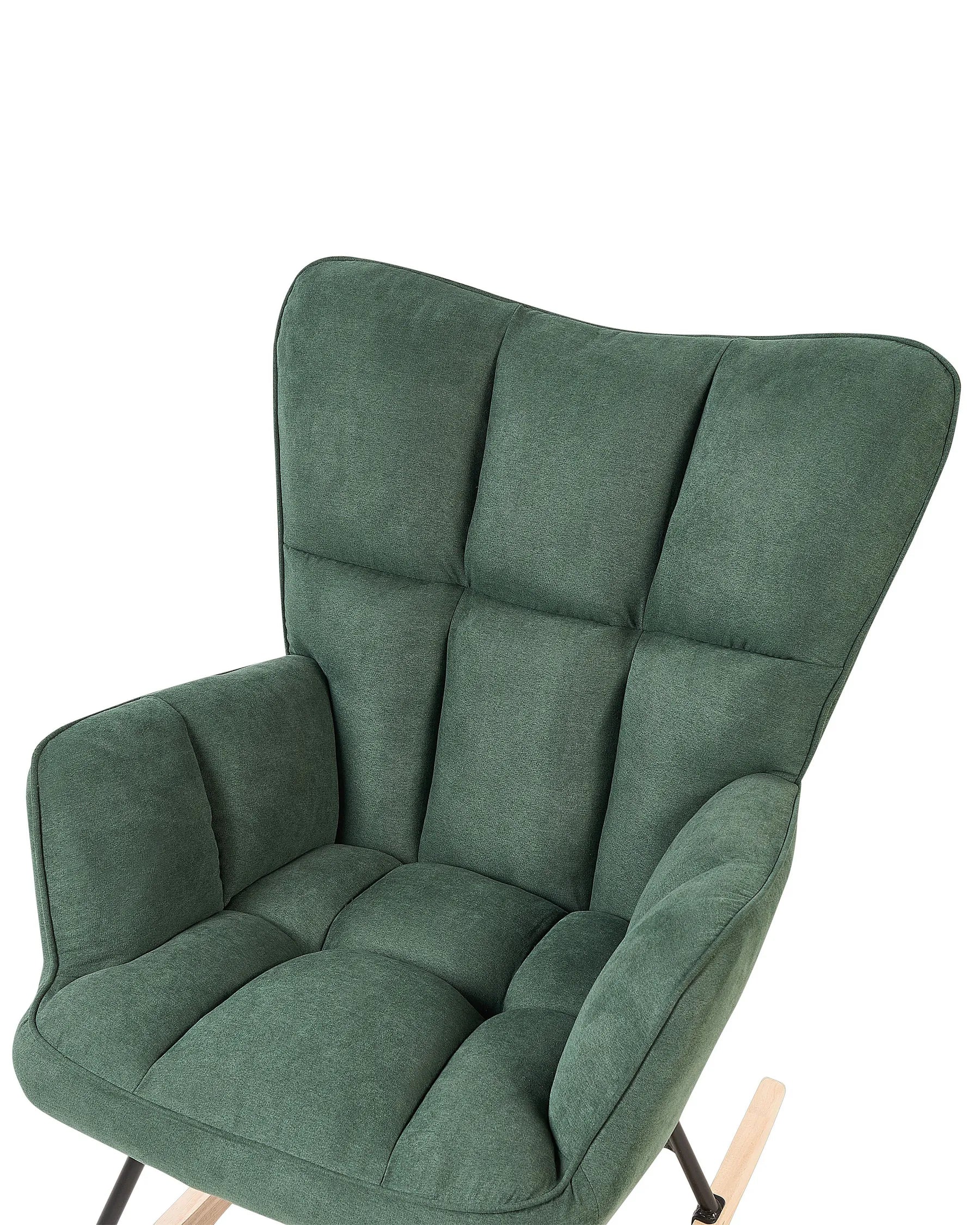 Rocking Chair OULU Fabric Emerald Green