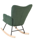 Rocking Chair OULU Fabric Emerald Green