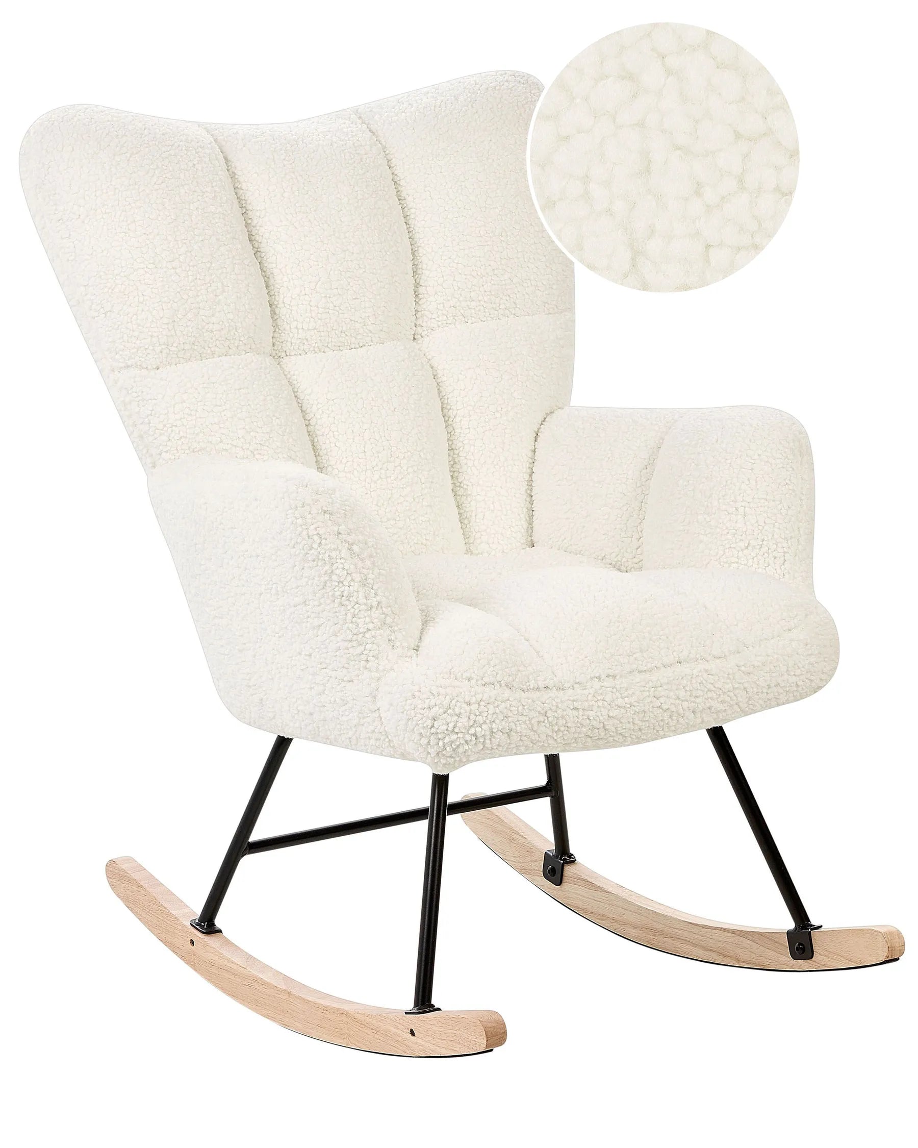 Rocking Chair OULU Boucle White