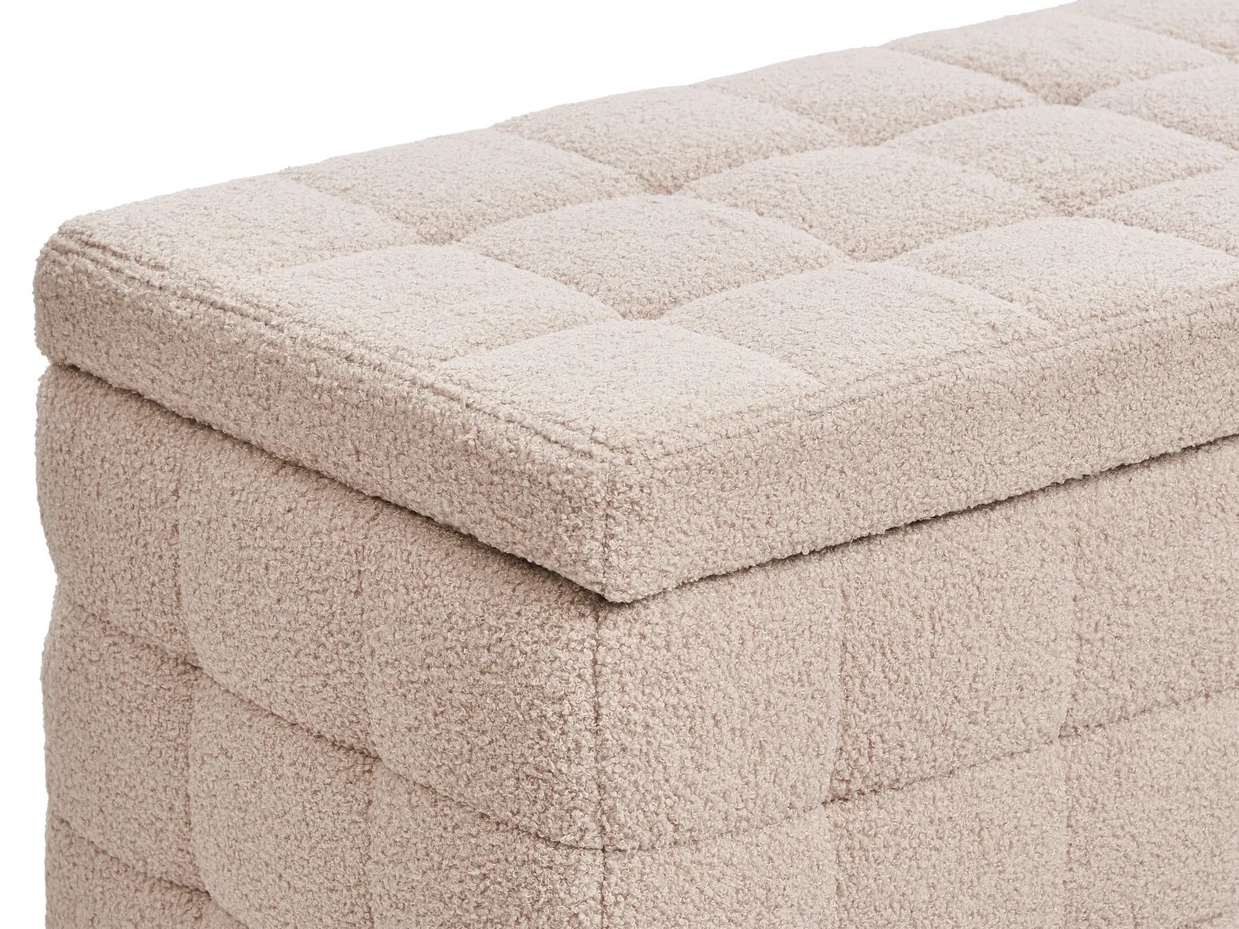 Storage Ottoman MICHIGAN Boucle Beige
