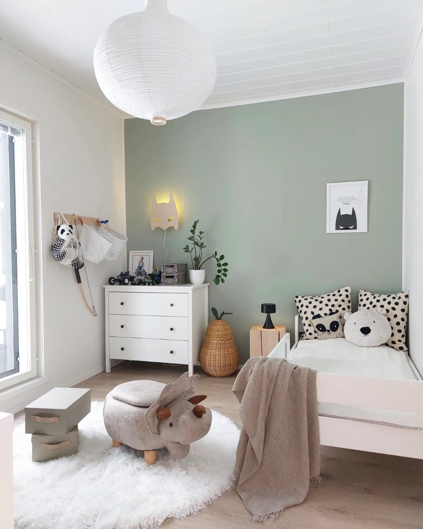 Storage Animal Stool TRICERATOPS Fabric Light Grey