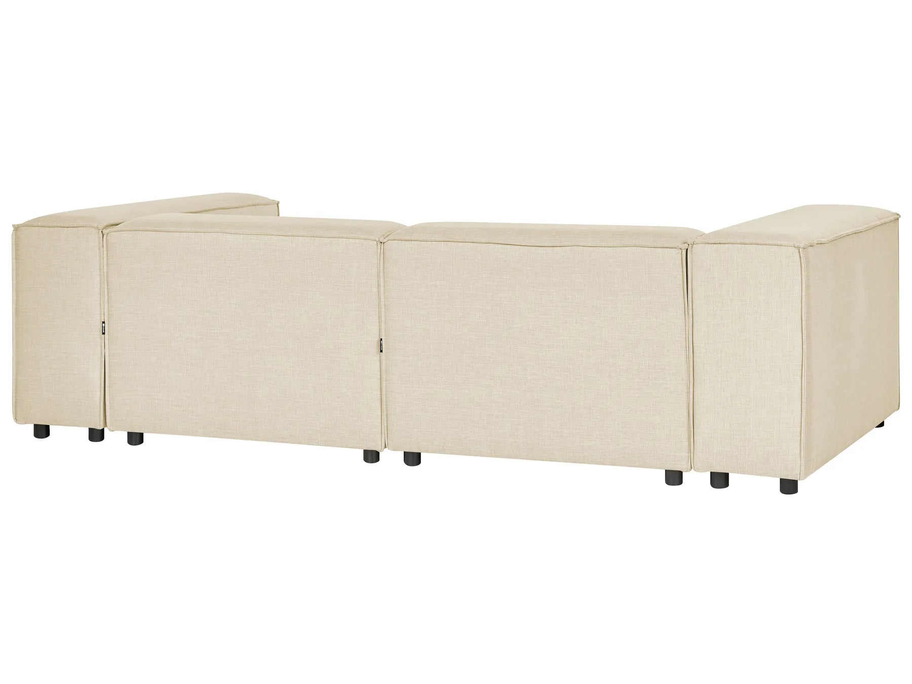 Modular Corner Sofa 2 Seater APRICA Faux Linen Beige Right Hand