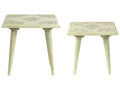 Set of 2 Side Tables BELIDHA Mango Wood Light Green