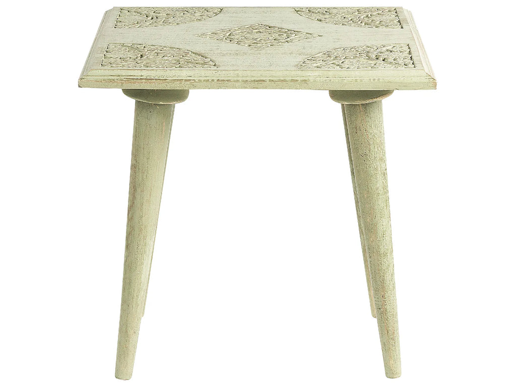 Set of 2 Side Tables BELIDHA Mango Wood Light Green