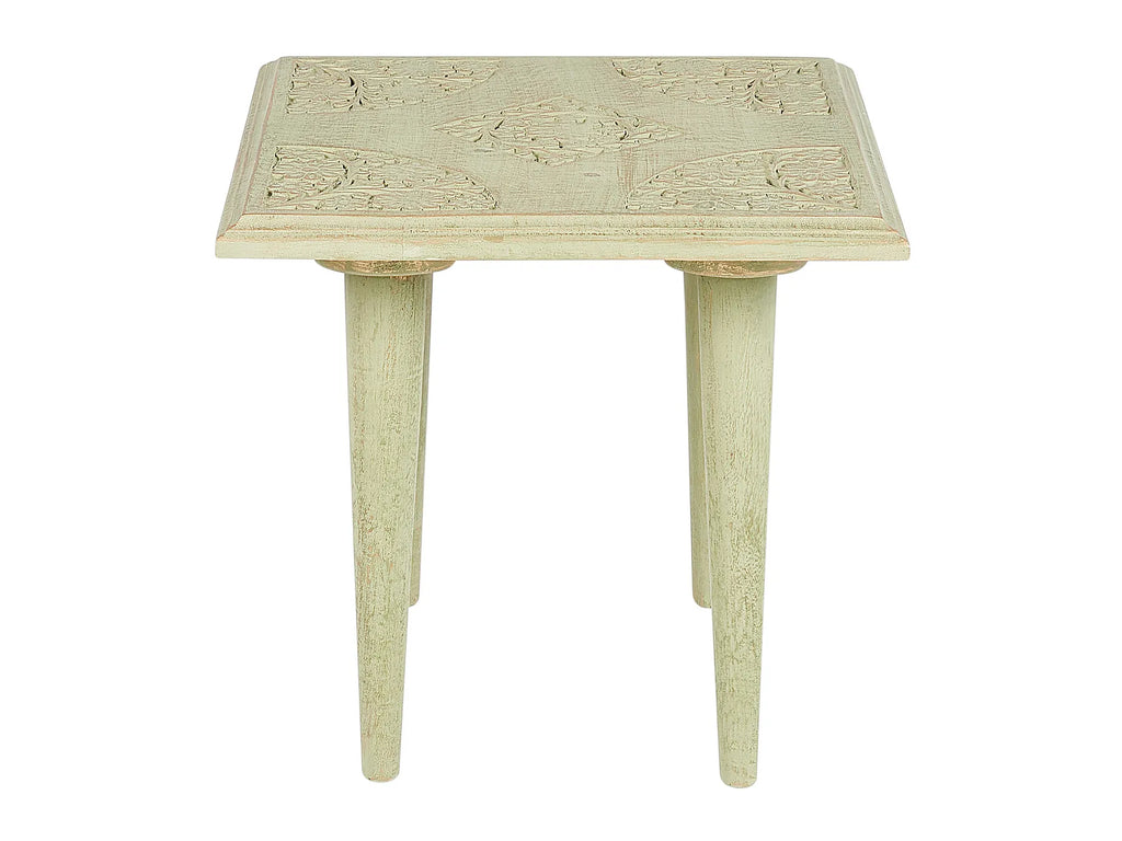 Set of 2 Side Tables BELIDHA Mango Wood Light Green