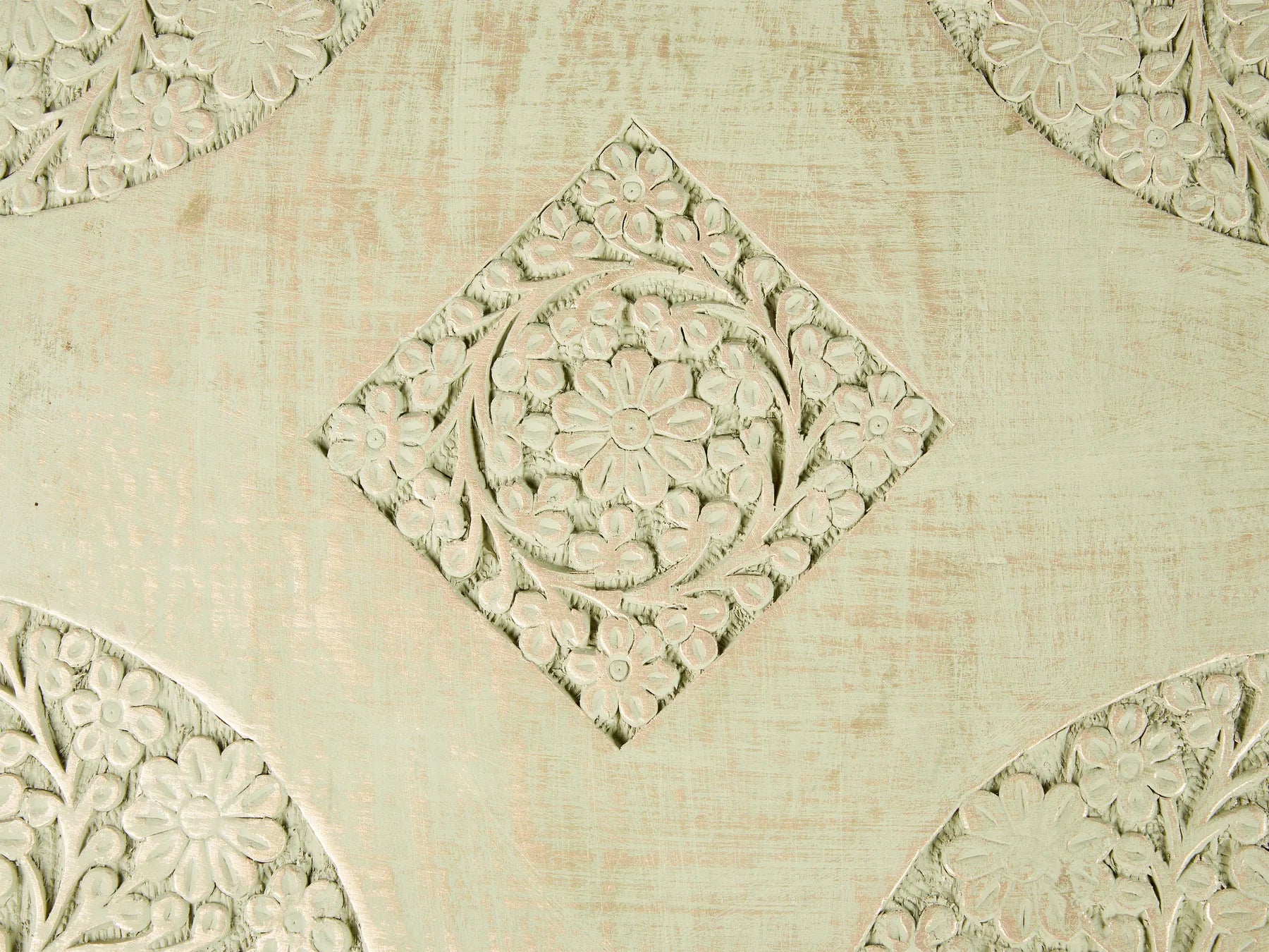 Set of 2 Side Tables BELIDHA Mango Wood Light Green